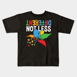 Autism Awareness - Different Not Less Kids T-Shirt